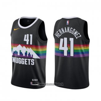 Maillot Denver Nuggets Juan Hernangomez NO 41 Ville 2019-20 Noir