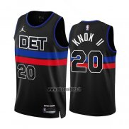 Maillot Detroit Pistons Kevin Knox Ii NO 20 Statement 2022-23 Noir