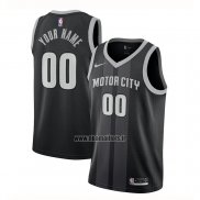 Maillot Detroit Pistons Personnalise Ville 2018-19 Noir