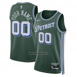 Maillot Detroit Pistons Personnalise Ville 2022-23 Vert