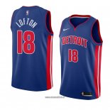 Maillot Detroit Pistons Zach Lofton No 18 Icon 2018 Bleu