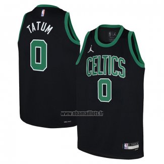 Maillot Enfant Boston Celtics Jayson Tatum NO 0 Statement Noir