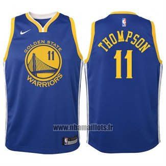 Maillot Enfant Golden State Warriors Klay Thompson No 11 2017-18 Bleu