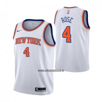 Maillot Enfant New York Knicks Derrick Rose NO 4 Association Blanc