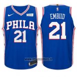 Maillot Enfant Philadelphia 76ers Joel Embiid No 21 Icon 2017-18 Bleu
