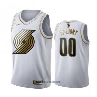 Maillot Golden Edition Portland Trail Blazers Carmelo Anthony Blanc