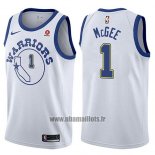 Maillot Golden State Warriors Javale Mcgee No 1 Hardwood Classic 2017-18 Blanc