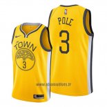 Maillot Golden State Warriors Jordan Poole No 3 Earned Jaune