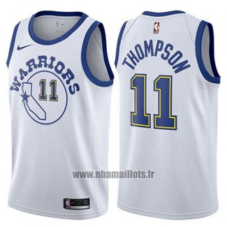 Maillot Golden State Warriors Klay Thompson No 11 Hardwood 2017-18 Blanc