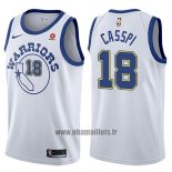 Maillot Golden State Warriors Omri Casspi No 18 Hardwood Classic 2017-18 Blanc