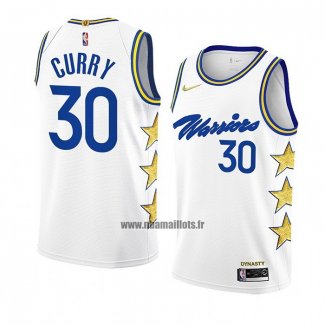 Maillot Golden State Warriors Stephen Curry NO 30 Champs Whitestars 2022-23 Blanc