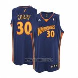 Maillot Golden State Warriors Stephen Curry No 30 Retro Bleu
