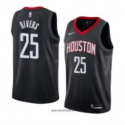 Maillot Houston Rockets Austin Rivers No 25 Statement 2018 Noir