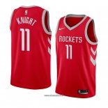 Maillot Houston Rockets Brandon Knight No 11 Icon 2018 Rouge