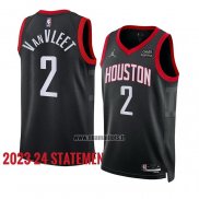 Maillot Houston Rockets Fred Vanvleet NO 2 Statement 2023-24 Noir