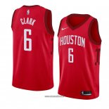 Maillot Houston Rockets Gary Clark No 6 Earned 2018-19 Rouge