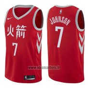 Maillot Houston Rockets Joe Johnson No 7 Ville 2017-18 Rouge