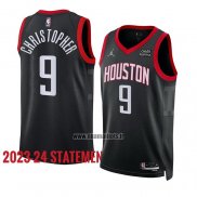 Maillot Houston Rockets Josh Christopher NO 9 Statement 2023-24 Noir