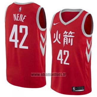 Maillot Houston Rockets Nene No 42 Ville 2018 Rouge