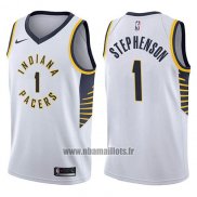 Maillot Indiana Pacers Lance Stephenson No 1 Association 2017-18 Blanc