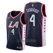 Maillot Los Angeles Clippers Milos Teodosic No 4 Ville 2019 Bleu