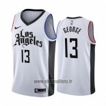 Maillot Los Angeles Clippers Paul George No 13 Ville 2019-20 Blanc