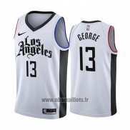 Maillot Los Angeles Clippers Paul George No 13 Ville 2019-20 Blanc