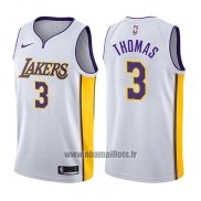 Maillot Los Angeles Lakers Isaiah Thomas No 3 Association 2017-18 Blanc