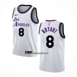 Maillot Los Angeles Lakers Kobe Bryant NO 8 Ville 2022-23 Blanc