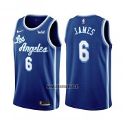 Maillot Los Angeles Lakers LeBron James NO 6 Classic 2021-22 Bleu