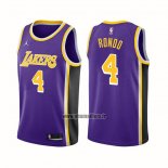 Maillot Los Angeles Lakers Rajon Rondo NO 4 Statement Edition 2021-22 Volet