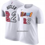 Maillot Manche Courte Miami Heat Jimmy Butler Ville 2022-23 Blanc