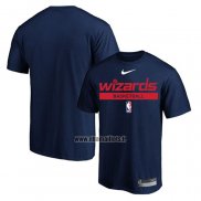 Maillot Manche Courte Washington Wizards Practice Performance 2022-23 Bleu