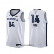 Maillot Memphis Grizzlies Gorgui Dieng NO 14 Association Blanc