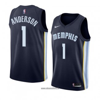 Maillot Memphis Grizzlies Kyle Anderson No 1 Icon 2018 Bleu