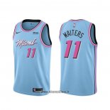 Maillot Miami Heat Dion Waiters NO 11 Ville 2019-20 Bleu