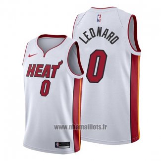 Maillot Miami Heat Meyers Leonard No 0 Association Blanc