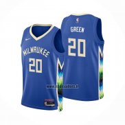 Maillot Milwaukee Bucks A. j. Green NO 20 Ville 2022-23 Bleu