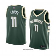 Maillot Milwaukee Bucks Brook Lopez No 11 Icon 2018 Vert