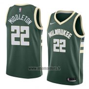 Maillot Milwaukee Bucks Khris Middleton No 22 Icon 2018 Vert