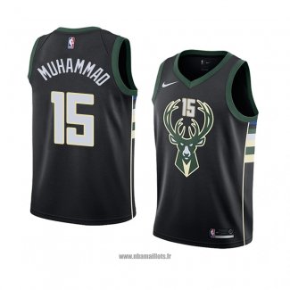 Maillot Milwaukee Bucks Shabazz Muhammad No 15 Statement 2018 Noir