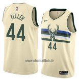 Maillot Milwaukee Bucks Tyler Zeller No 44 Ville 2018 Crema