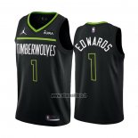 Maillot Minnesota Timberwolves Anthony Edwards NO 1 Statement 2022-23 Noir