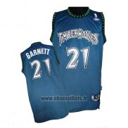 Maillot Minnesota Timberwolves Kevin Garnett No 21 Retro Bleu