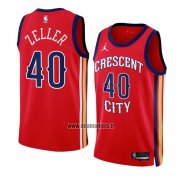 Maillot New Orleans Pelicans Cody Zeller NO 40 Statement 2023-24 Rouge