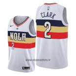 Maillot New Orleans Pelicans Ian Clark No 2 Earned Edition Blanc