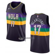 Maillot New Orleans Pelicans Jonas Valanciunas NO 17 Ville 2022-23 Volet