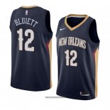 Maillot New Orleans Pelicans Trevon Bluiett No 12 Icon 2018 Bleu