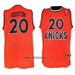 Maillot New York Knicks Allan Houston No 20 Retro Orange
