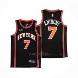 Maillot New York Knicks Carmelo Anthony NO 7 Ville 2021-22 Noir